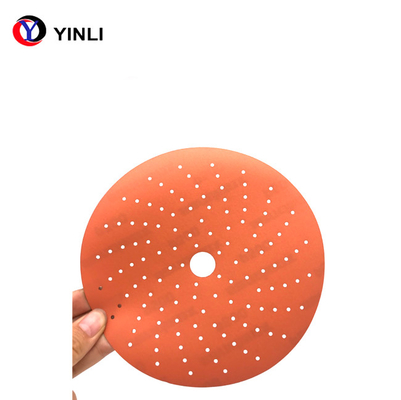 factory supply 6inch150mm15holes orange ceramic disc/ sand paper abrasive disc sanding all parts of automobile