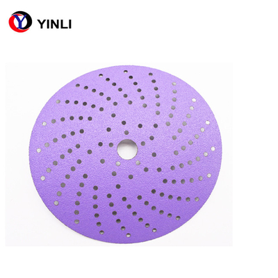 Đĩa nhám Zirconia ô tô màu tím mài mòn nhiều lỗ với Velcro