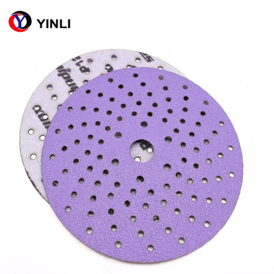 Đánh bóng kim loại Đĩa chà nhám Zirconia 6 inch Đĩa chà nhám 80 Grit với nhiều lỗ